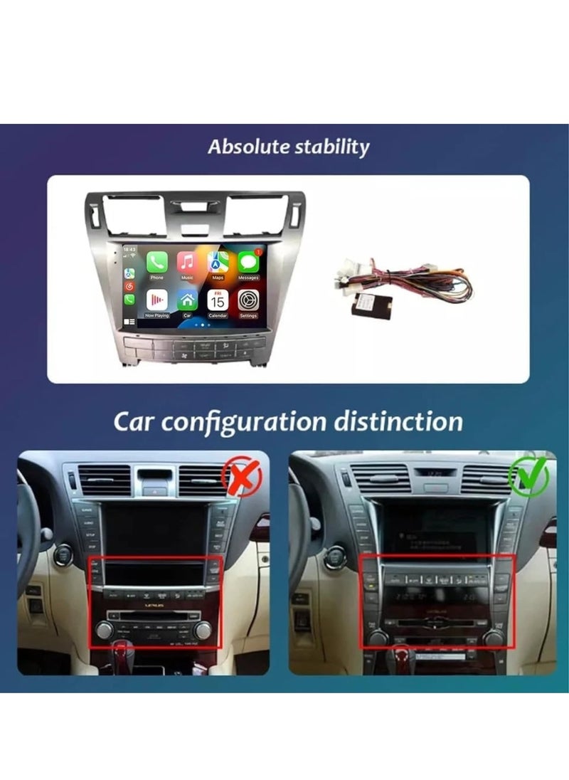 Vierex - Car Stereo For Lexus LS460 2006-2009 Support Apple Carplay Android Auto Wireless QLED 4GB RAM Fast Interface Quick Boot AHD Camera Included SIM Card Bluetooth USB Video multimedia - Image 1