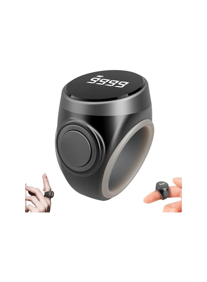 عداد تسبيح ذكي، خواتم تسبيح إلكترونية قابلة لإعادة الشحن، 3 أحجام (18/20/22 مم)، عداد أصابع مقاوم للماء للمسلمين، للصلاة، تذكير. - Image 1