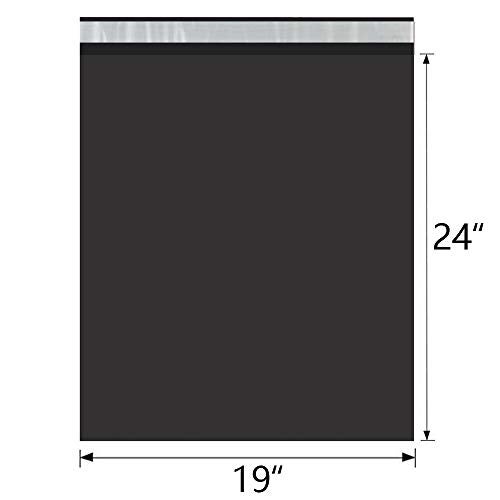 UCGOU Poly Mailers 19x24 Inch Black 50 Pack Extra Large Shipping Bags Strong Thick Mailing Envelopes Self Seal Adhesive Waterproof and Tear Proof Boutique Postal for Clothing Quilt and More - Image 2