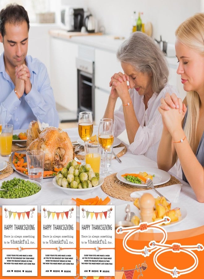 Quelay 24 Sets Thanksgiving Party Favors Thanksgiving Bracelets Gift Bulk for Women Squad Star Thank You Bracelets Charm with Card for Fall Holiday Friendsgiving Party Goodie Bag Stuffers Supplies - Image 5