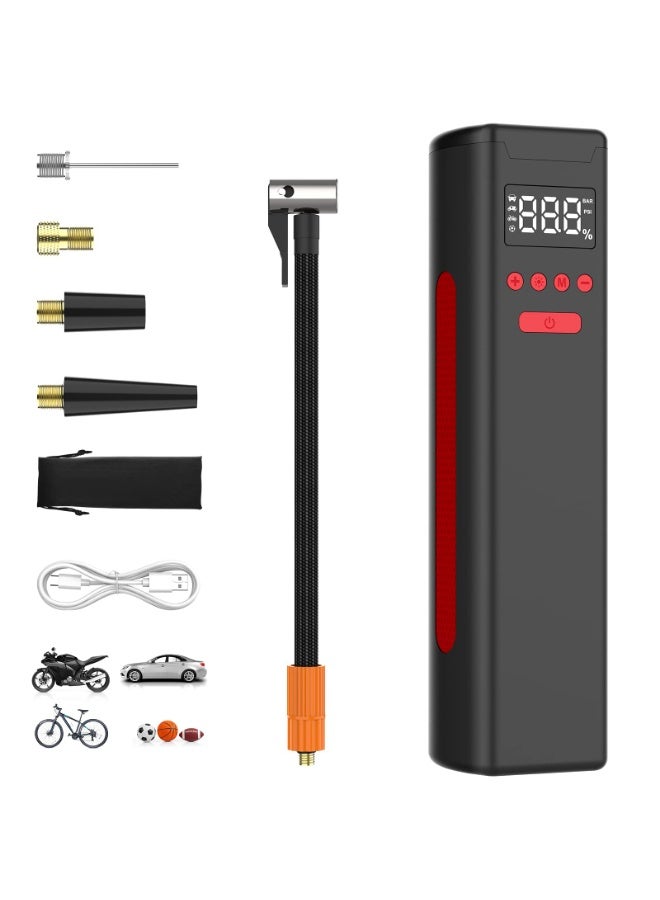 YETRUN Tire Inflator Portable Air Compressor, 150PSI Cordless Air Pump for Car Tires with Digital Pressure Gauge, LED Light&Power Bank for Emergency, Portable Tire Inflator for Car, Bike and Balls - Image 1