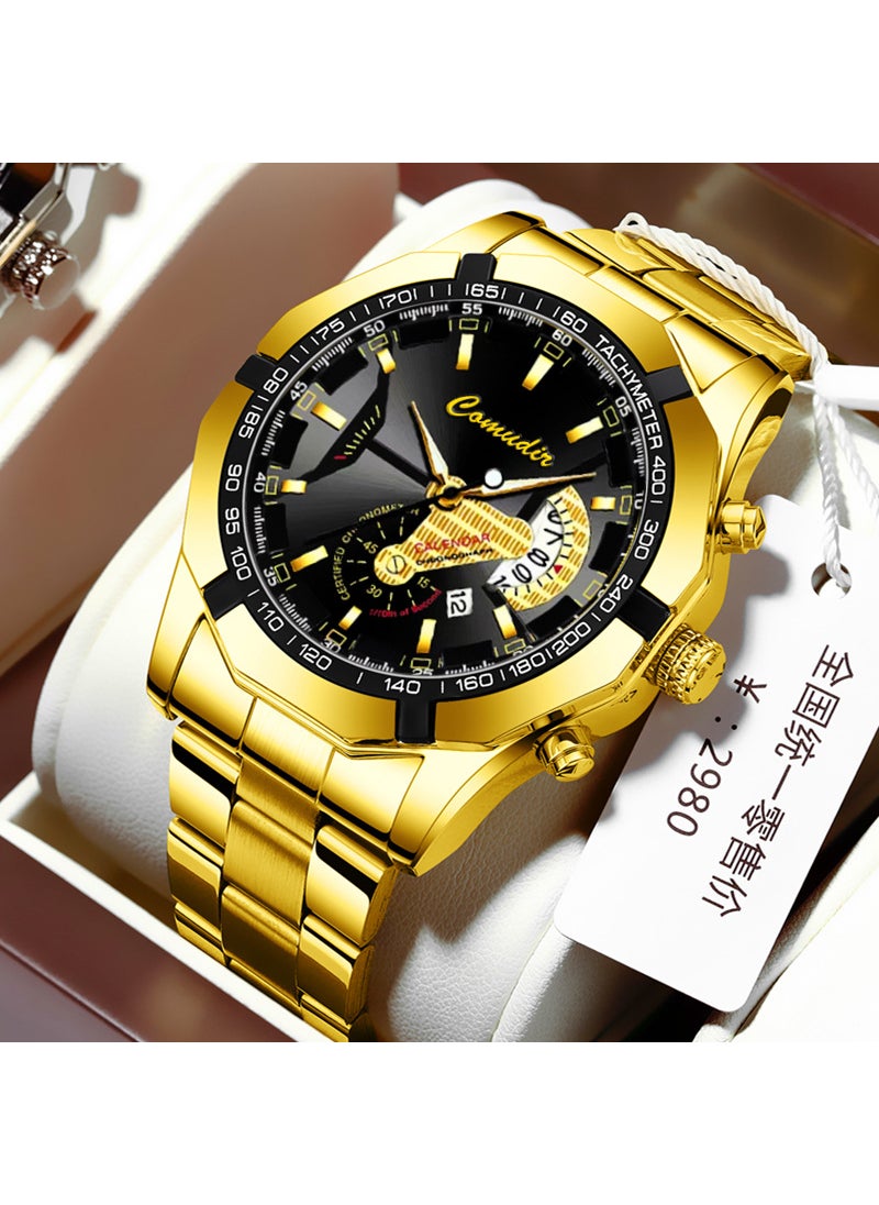 Generic - A generation of automatic movement watch men's calendar waterproof luminous non-mechanical watch large dial cross-border new - Image 1