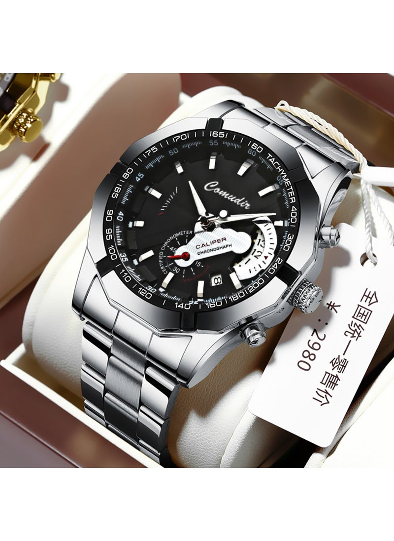 Generic - A generation of automatic movement watch men's calendar waterproof luminous non-mechanical watch large dial cross-border new - Image 1