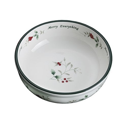 Pfaltzgraff Winterberry Hard Dolomite Candy Tidbit Dish Bowl 7Inch   RedGreen White