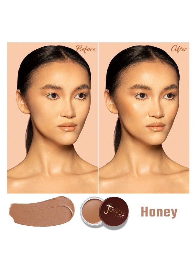 Juvia's Place - Bronzed Cream Bronzer Honeycreamy Bronzing Makeup Beauty Glow Sun Kissed Cheek Matte Shimmer Contour Long Lasting Finish Pigmented Bronze Light Buildable Blendable - Image 1