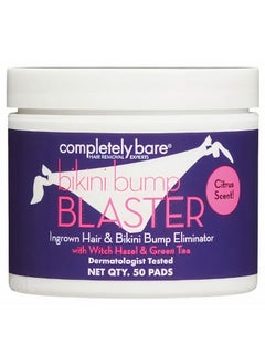 Completely Bare Ingrow Hair and Bikini Bump Eliminator with witch Hazel and Green Tea 50 Pads  - Image 1