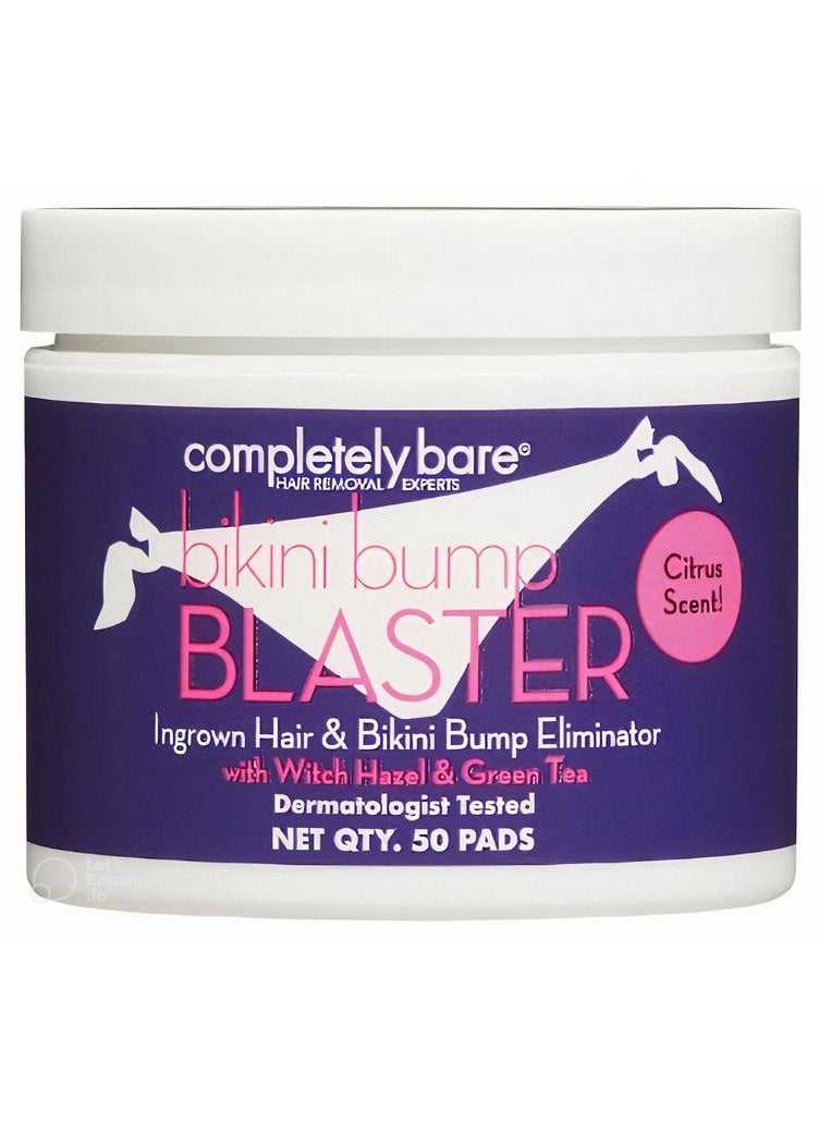 Completely Bare Ingrow Hair and Bikini Bump Eliminator with witch Hazel and Green Tea 50 Pads  - Image 1