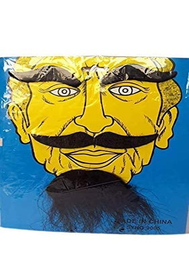KANAbee Artificial Fake Beard/Funny Theme/Black Bearded Mustaches Men's Funny Costume Party Whisker Festival Supplies