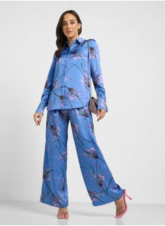 Ted Baker Printed Satin High Waist Pants  - Image 4