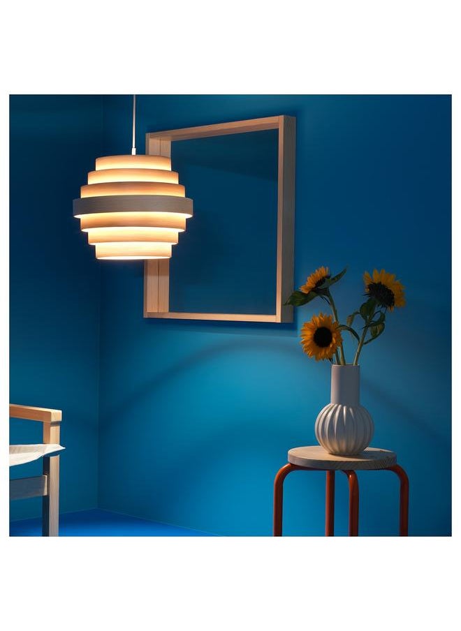 Zaboon Pendant Lamp Shade, White Stained Oak Veneer, 40 Cm  - Image 2
