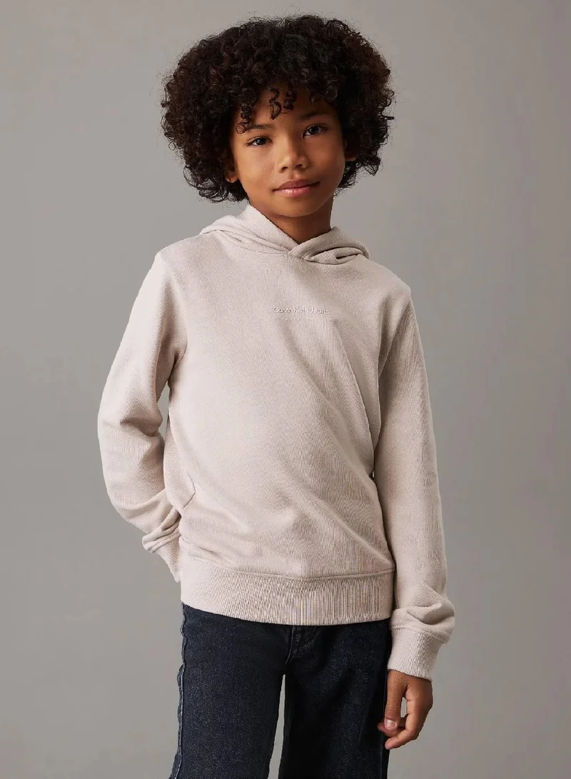 كالفن كلاين جينز هودي بطبعة رسومات على الظهر