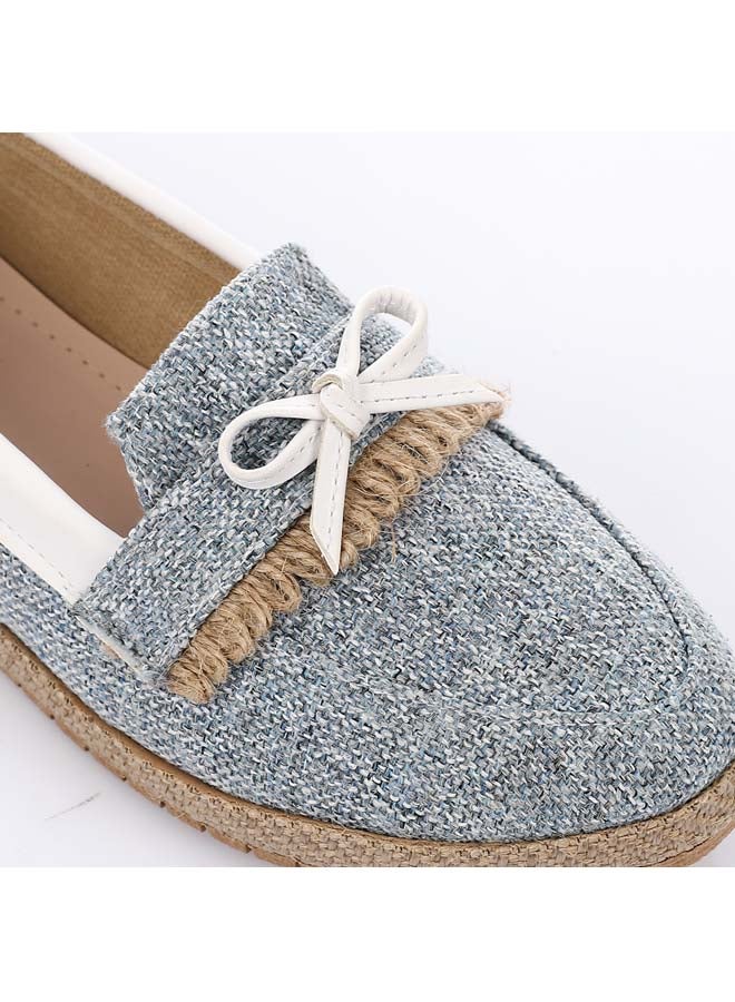 آيس كلوب حذاء مسطح مريح من القماش باللون الرمادي المنقط والأبيض من ICE CLUB - Image 5