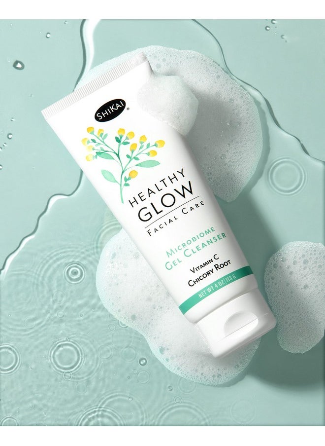 SHIKAI Healthy Glow Microbiome Gel Face Cleanser (4Oz) Vitamin C For Even Skin Tone Gentle For Daily Use Nourish & Hydrate Dry Skin  - Image 2