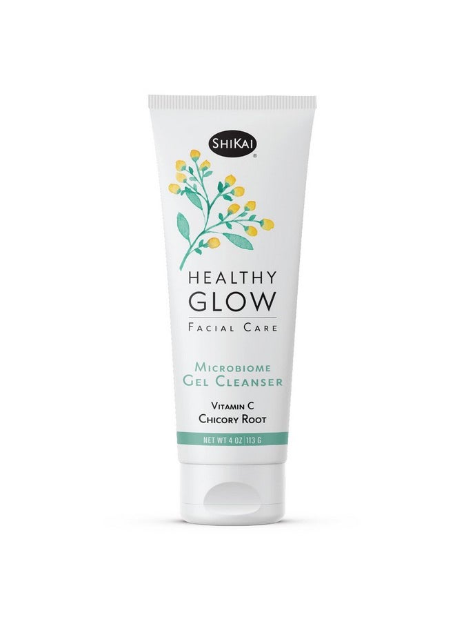 SHIKAI Healthy Glow Microbiome Gel Face Cleanser (4Oz) Vitamin C For Even Skin Tone Gentle For Daily Use Nourish & Hydrate Dry Skin  - Image 1
