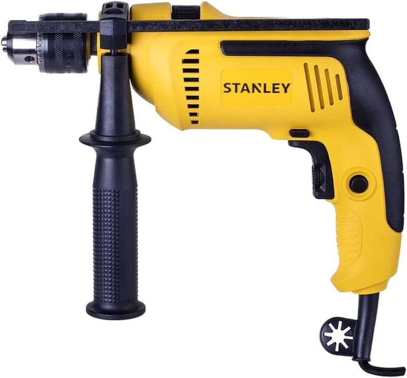 Stanley 13Mm, 700W Hammer Drill For Drilling Concreate, Metal, Wood, Aluminum With Metal Chuck & Variable Speed Impact Drill For Diy, Yellow/Black, Sdh700-B5, - Image 1