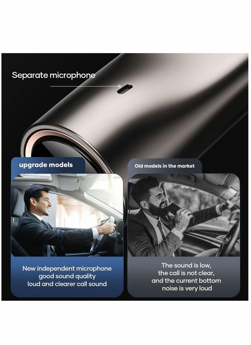 SYOSI - Car Bluetooth Aux Adapter, 3.5mm Bluetooth Receiver 5.0 for Car, Bluetooth Adapter Wireless Receiver, Built-in Microphone for Hands-Free Calls - Image 1