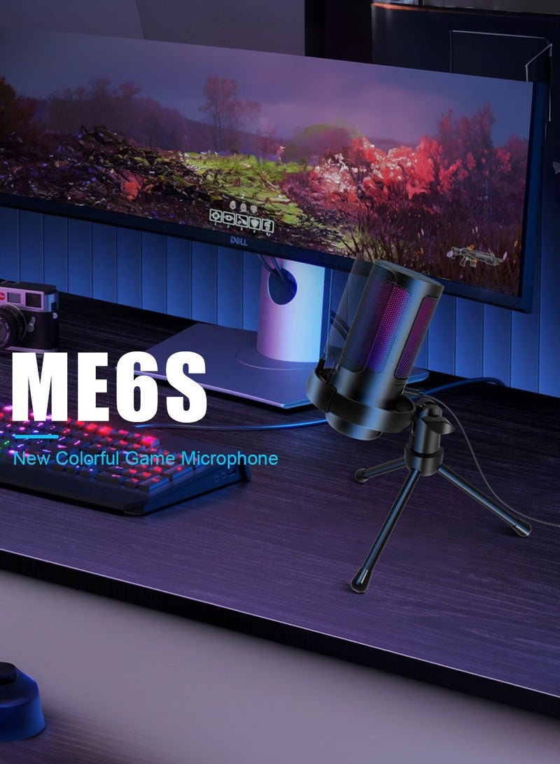 Esports game microphone desktop tripod recording microphone USB computer live broadcast condenser microphone RGB  - Image 2