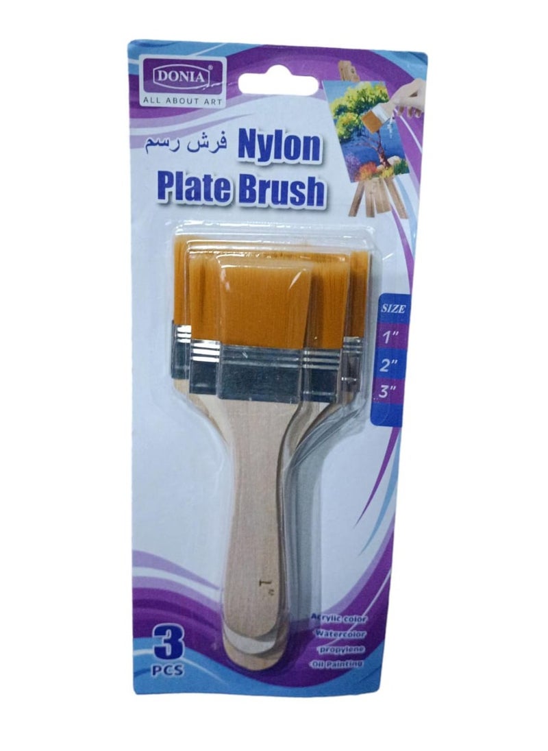 Donia Pack Of 3 Paint Brush Set  - Image 1