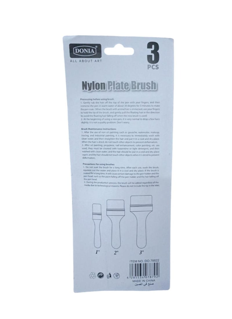 Donia Pack Of 3 Paint Brush Set  - Image 2