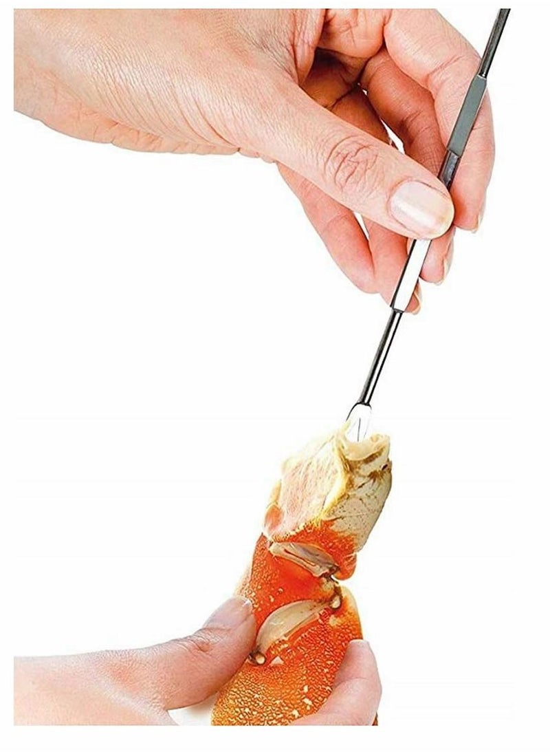 SYOSI - 8 Pieces Seafood Tools Set Crab Crackers Nut Cracker Forks - Image 1