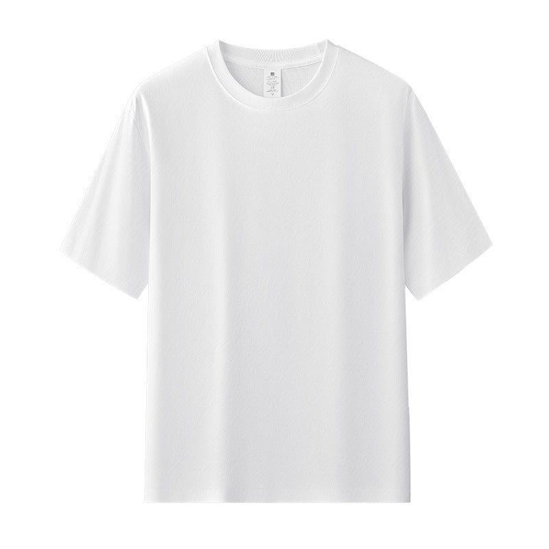 Foreign Trade Cross-border Spring and Summer New European and American Fashion Brand Kapok Printed Sports Leisure T-shirt Short Sleeve Shorts for Men and Women Pure white T-shirt