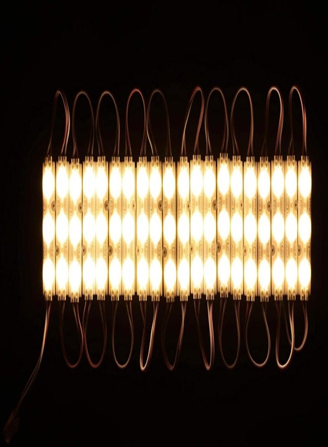 TimeWrap 3 LED Strips 12V Waterproof 5630/5730 LED SMD Injection Module with Defuser (Pack of 20 Module-Warm White) - Image 1