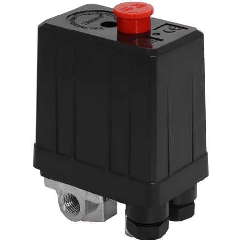 Wadoy Central Pneumatic Air Compressor Pressure Switch Control Valve Upgraded Replacement for Parts 90-120 PSI 240V 4-Way Air Compressor Pressure Switch - Image 1