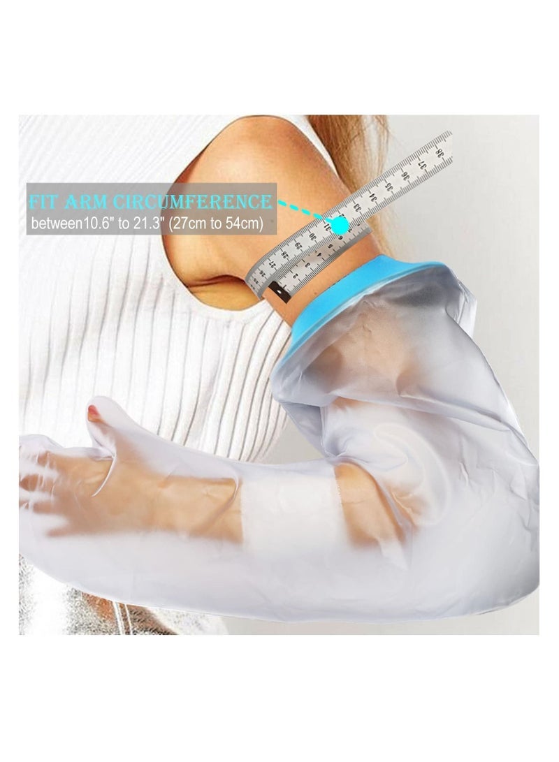 كابتن تيك Waterproof Arm Cast Cover for Shower Adult Long Full Protector Cover Soft Comfortable Watertight Seal to Keep Wounds Dry Bath Bandage Broken Hand Wrist Finger Elbow No Mark on Skin Reusable - Image 2