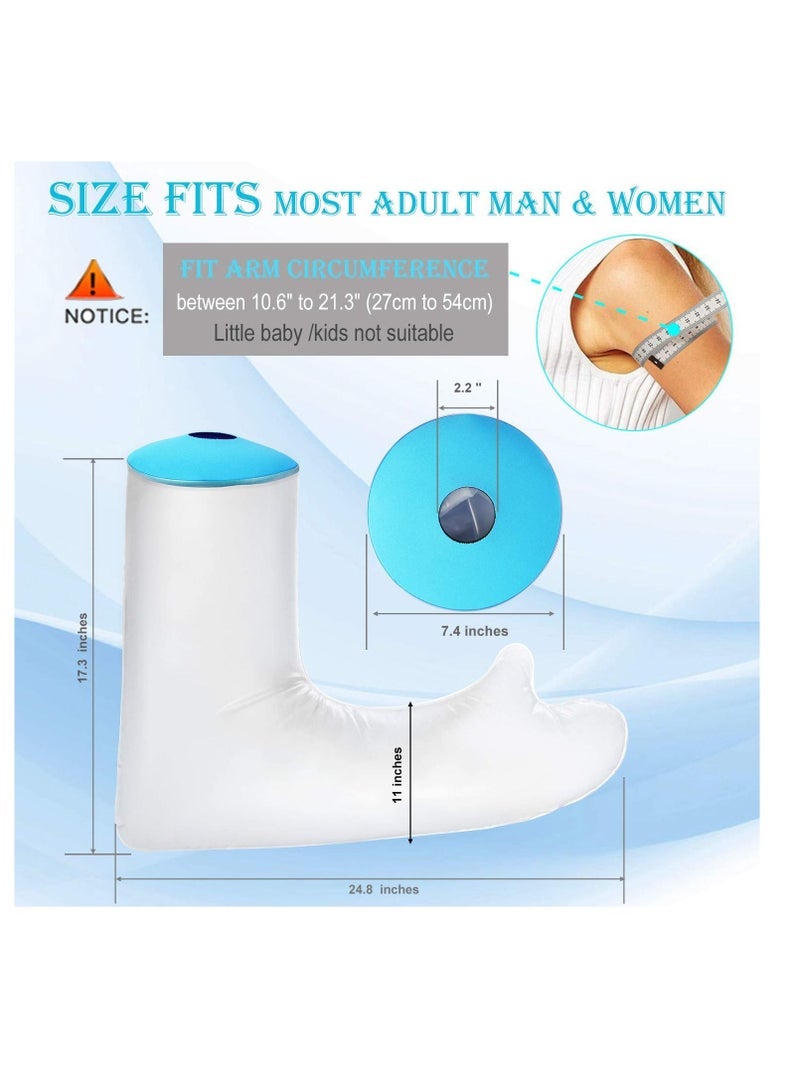 كابتن تيك Waterproof Arm Cast Cover for Shower Adult Long Full Protector Cover Soft Comfortable Watertight Seal to Keep Wounds Dry Bath Bandage Broken Hand Wrist Finger Elbow No Mark on Skin Reusable - Image 4