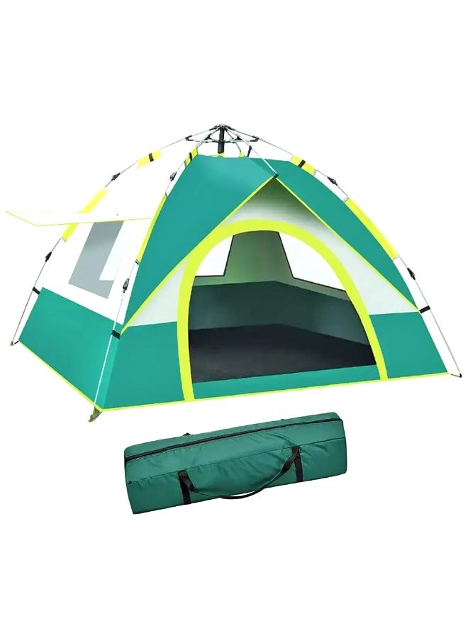 توبيز خيمة تخييم توبي الجديدة، خيمة أوتوماتيكية منبثقة، تتسع من 2 إلى 3 أشخاص، خيمة خارجية، خيمة شاطئ، مقاومة للرياح والأمطار، واقية من الشمس، مع نافذة - Image 1