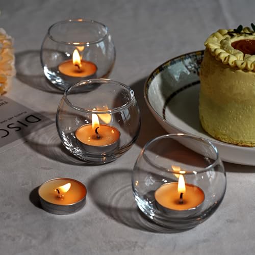 FrutPunch Candle Holder, Glass Candle Holder, Transparent Votive Candle Holders, Can be Used for Engagement, Wedding, Party, Gift Giving and Other Occasions Set of 6 - Image 2