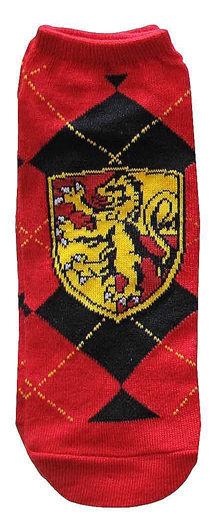 Hyp Harry Potter House Crests Argyle Pattern Juniors/Womens 5 Pack Ankle Socks - Image 2