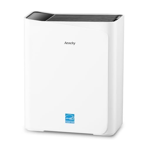 AEOCKY 2300 ft Air Purifiers with 240 CADR in Turbo Mode Proprietary YearChange Filter with MultiEffect Filter Washable PreFilter Scent Capsule Air Quality Monitor for Home Large Room Pets - Image 1