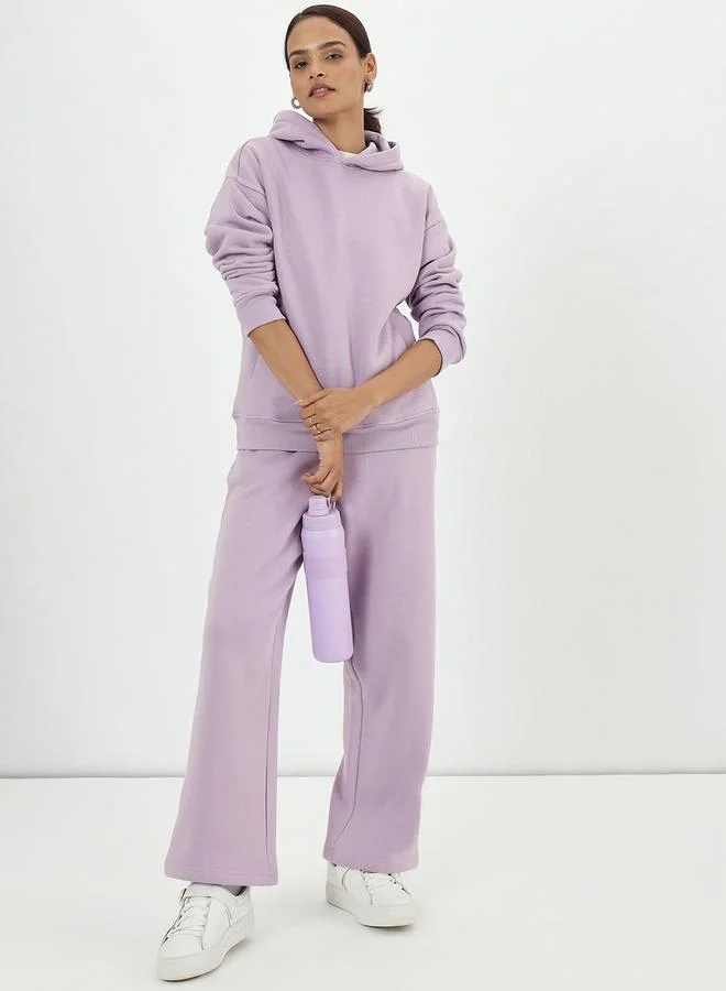 Femmella  Lilac Fleece Oversized Hoodie for Women | Best Price UAE