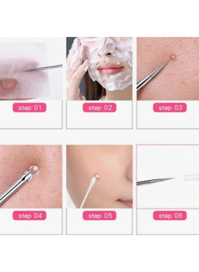 4Pcs Blackhead & Acne Remover Tool Set - Professional Facial Pore Cleaning Needle Kit - Image 5