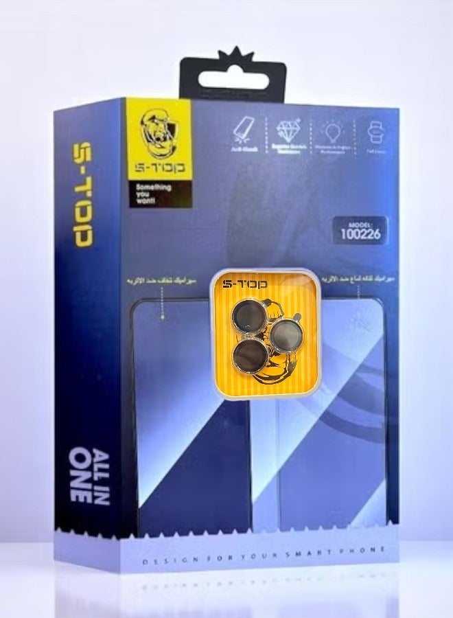 اس-توب بكج الحماية الكاملة الجديد لـ آيفون 13 برو ماكس (iPhone 13 Pro Max) مع كفر يدعم الشحن اللاسلكي (MagSafe) حماية كاملة لجهازك ضد الخدوش والسقوط, الكل في واحد (ALL IN ONE), البكج الأصلي من S-TOP - Image 1