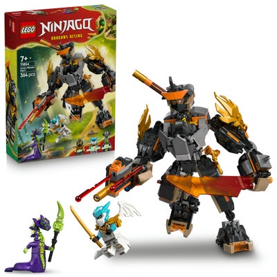 LEGO NINJAGO Cole’s Mission Mech & Dragon Zane Toy 71854 (Age 7+, 364 Pieces)