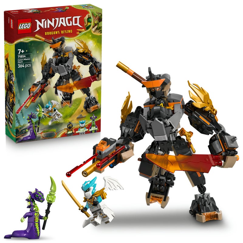 ليغو آلي مهمّة كول وزين التنين من ليغو® NINJAGO®‎ - ألعاب نينجا - مجموعة لعب مع 3 شخصيات صغيرة - 71854 - Image 1