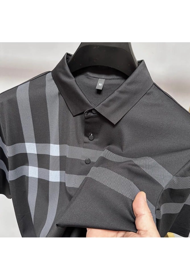 Men's Business Casual Short Sleeved T-Shirt Polo Shirt - Image 1