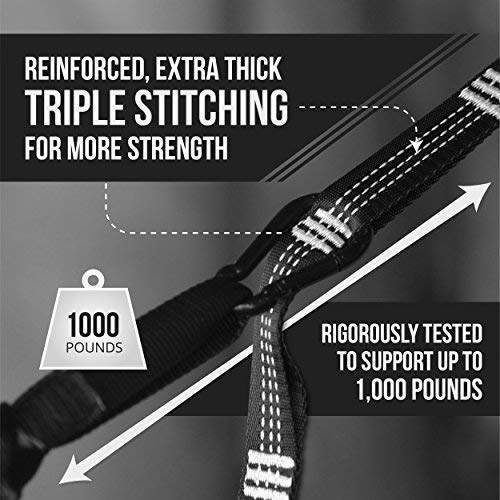 Bear Butt Kodiak Hammock Straps For Trees - 20 Feet Long Hammock Tree Straps - 40 Combined Loops - Holds 1000 Pounds - Camping Hammock Straps - Hammock Tree Straps With Carabiner - Hammock Accessories - Image 4