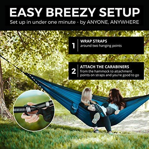 Bear Butt Kodiak Hammock Straps For Trees - 20 Feet Long Hammock Tree Straps - 40 Combined Loops - Holds 1000 Pounds - Camping Hammock Straps - Hammock Tree Straps With Carabiner - Hammock Accessories - Image 5