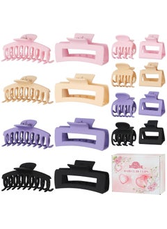 NEW LIVE 16 Pcs Nonslip Banana Clips for Women  Large and Small Matte Claws with Strong Hold for Thin Thick or Curly Hair 
