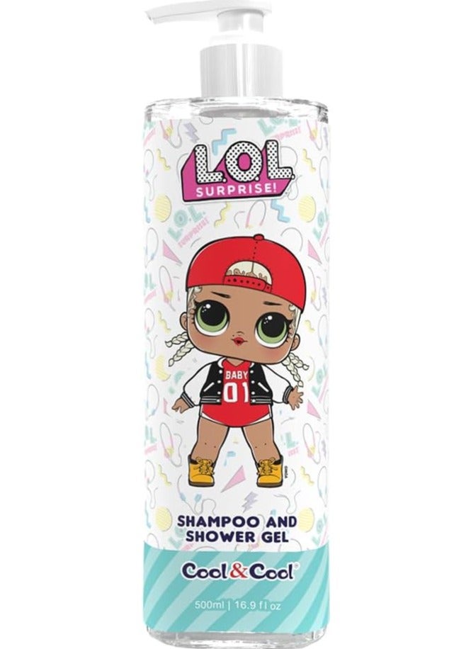 كول اند كول كول آند كول إل أوه إل سربرايز إم سي سواج، شامبو وجل استحمام للأطفال خالي من الكحول غني بالبابونج وفيتامين ب5 - 500 مل - Image 1