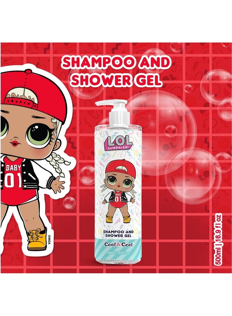 كول اند كول كول آند كول إل أوه إل سربرايز إم سي سواج، شامبو وجل استحمام للأطفال خالي من الكحول غني بالبابونج وفيتامين ب5 - 500 مل - Image 2
