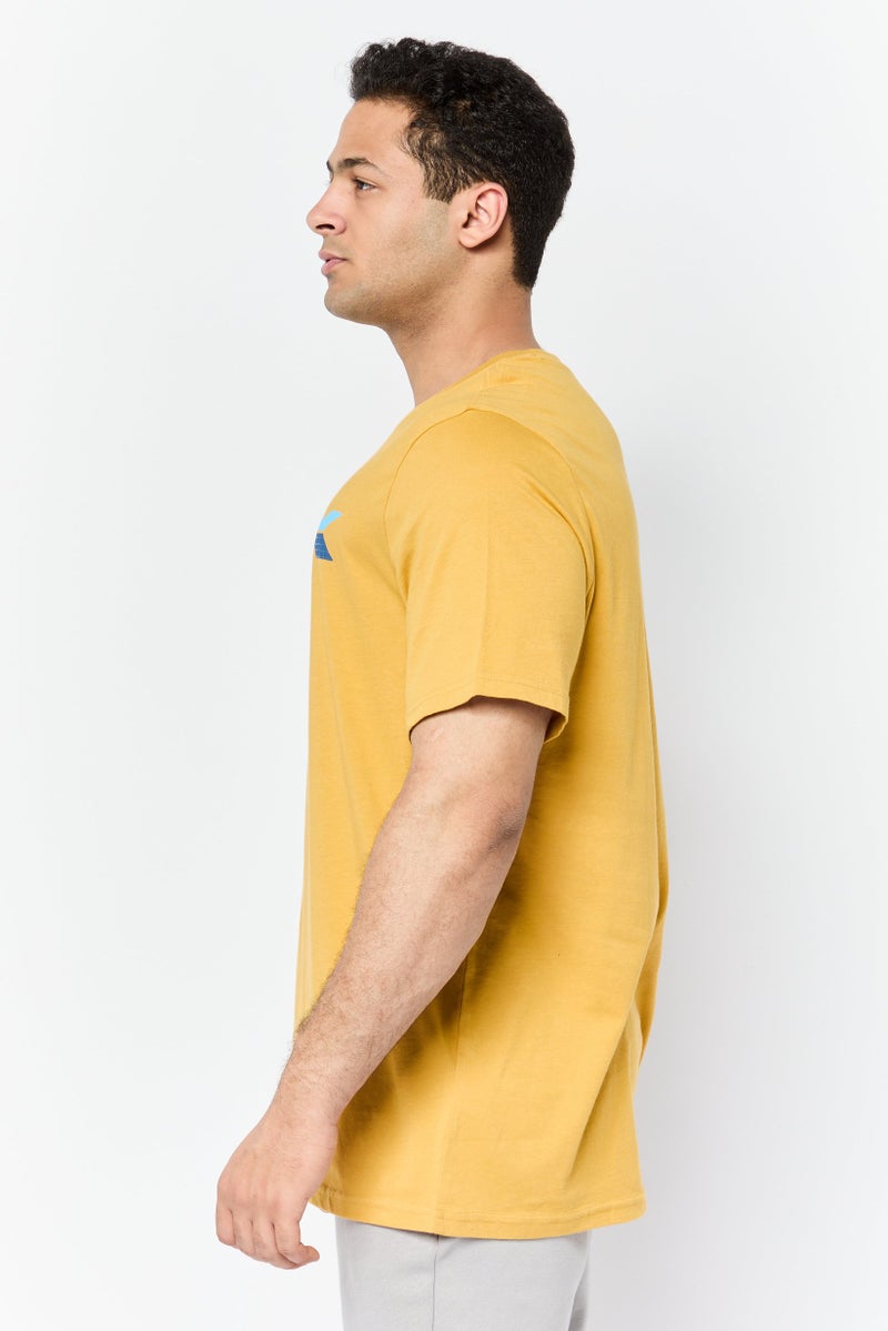 SKECHERS Men Sportswear Fit Short Sleeves Training T-Shirt, Mustard - Image 4