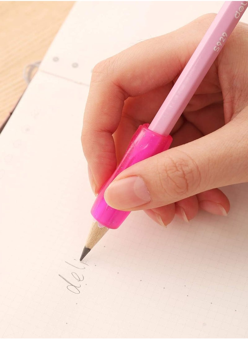 Deli - 4-Piece Pencil Grip Assorted Colours - Image 1