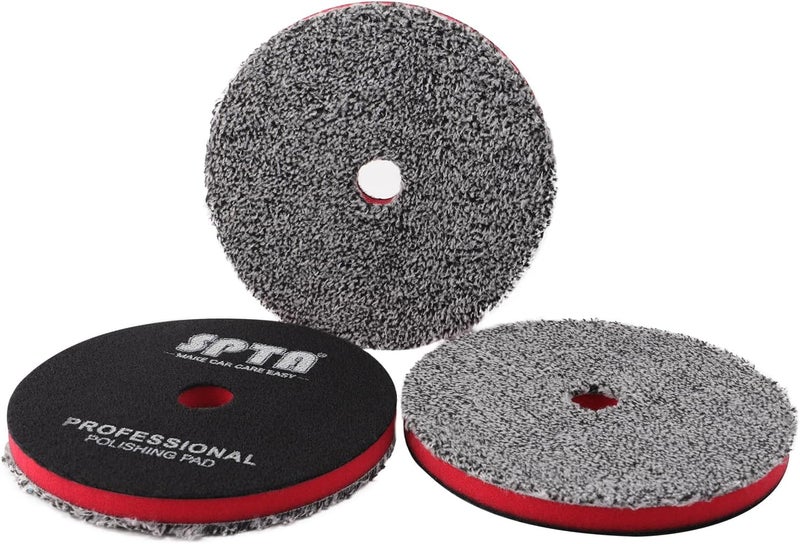 SPTA 6" (150MM) Microfiber Cutting Pads - 3PCS Soft Wax Removal and Detailing Applicator Pads - Image 1