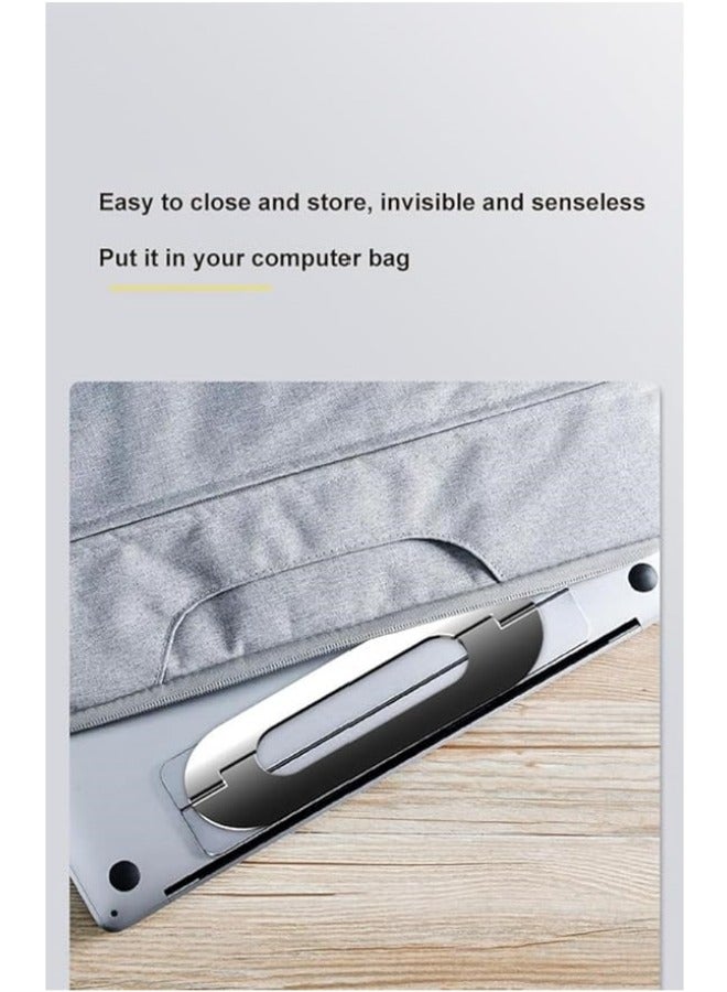 general Laptop Tablet Riser, Portable Laptop Stand High Hardness Strong Load Capacity Foldable Bright Finish Zinc Alloy for Home Office Use - Image 4