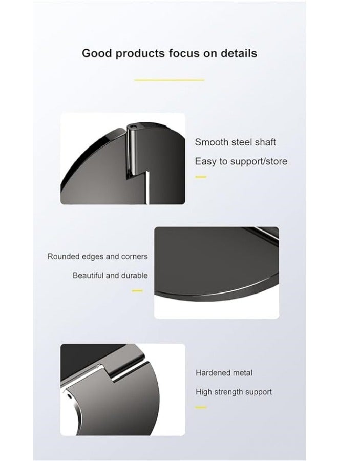 general Laptop Tablet Riser, Portable Laptop Stand High Hardness Strong Load Capacity Foldable Bright Finish Zinc Alloy for Home Office Use - Image 5