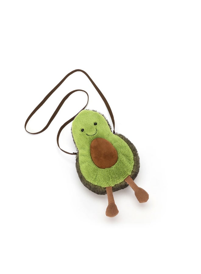 Jellycat Amuseables Avocado Bag Plush – Soft Stuffed Toy with Cordy Legs, Cute Valentine’s Gift for Kids & Adults, Collectible Jellycat, 24cm - Image 2